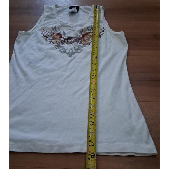 Womens Harley‎ Davidson Motorcycle Ruched Sleeveless Tanktoo Shirt - Picture 4 of 8